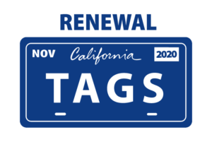 TAGS RENEWAL DMV REGISTRATION TAGS